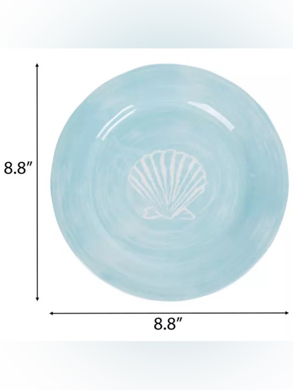 Blue & White Seashell Salad Plates - Picture 3 of 3